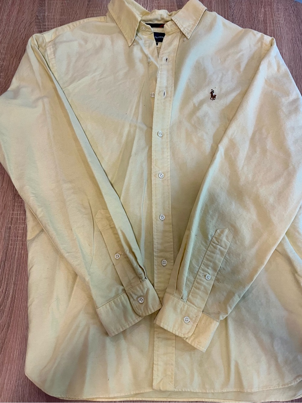 Ralph Lauren Classic Fit Light Yellow Button-Down Shirt